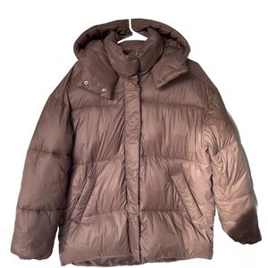 Abercrombie &Fitch Women Padded Jacket Small Loose fit brown pit to pit 24in